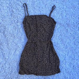 Reformation hope leopard mini slip dress